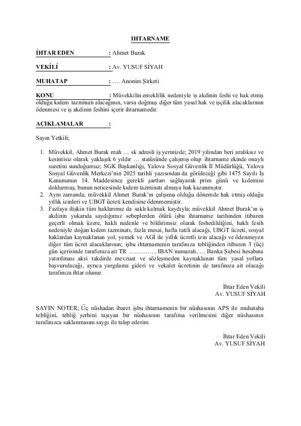 Emeklilik Nedeniyle Kıdem Tazminatı Nasıl Alınır? Dilekçe Örneği Isci kidem tazminati gorsel