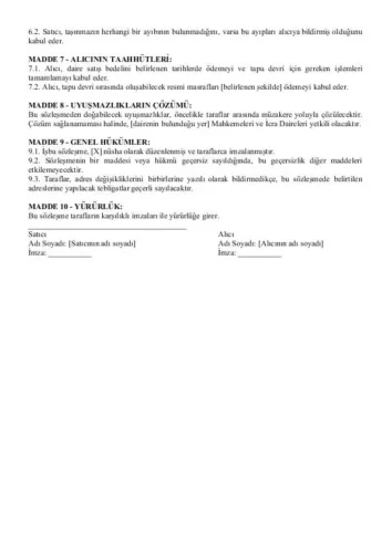 Daire Satış Sözleşmesi Nedir?, Word Örneği | 2025 daire satış sözleşmesi örneği word 2